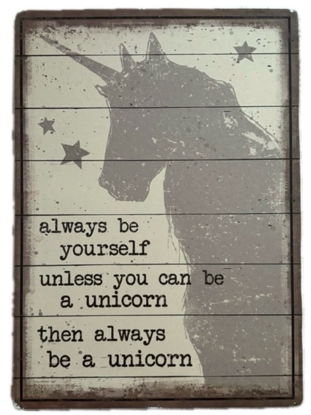 Designs by Kathy Unicorn Shadow Box Wood Sign Always Be Yourself Unicorn Decor